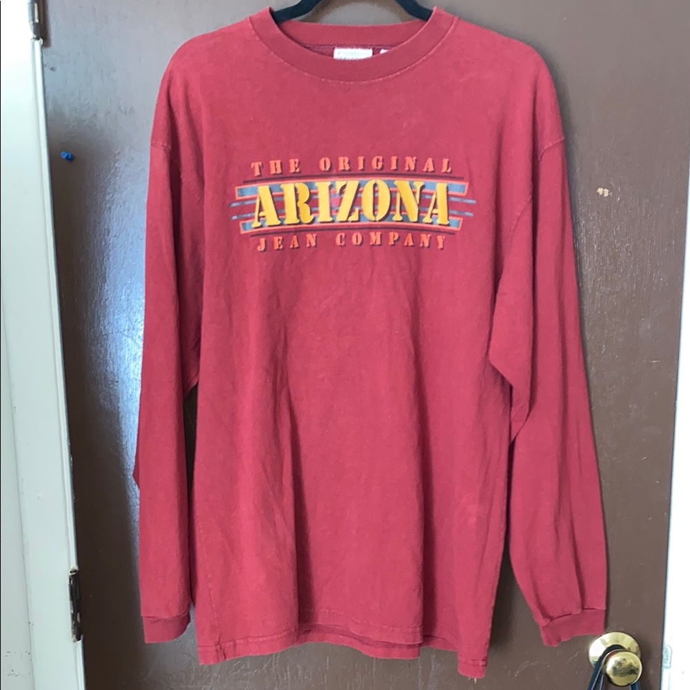 💋 The Original Arizona Jean Company Red Long Sleeve Shirt size XL